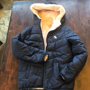 Girls Abercrombie Kids Reversible Winter Coat